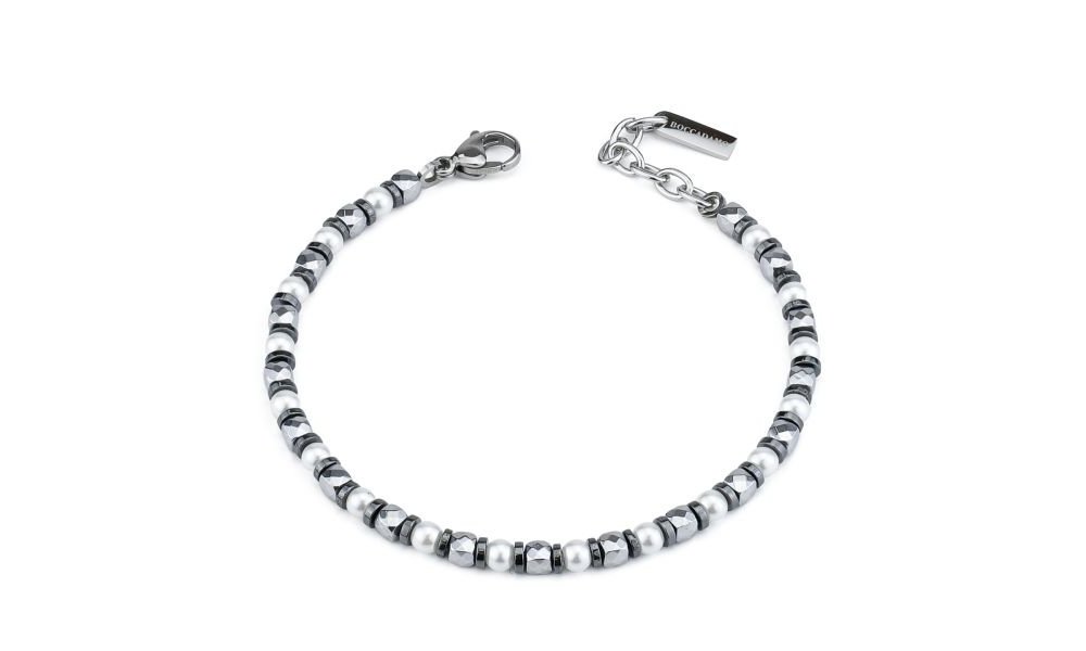 Boccadamo - Bracciale Uomo - Pietre Naturali - Perle Sintetiche