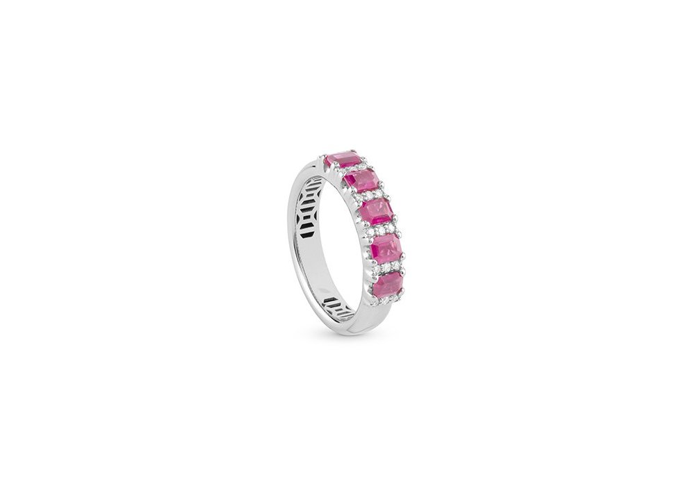 Salvini - Anello Iris - Oro Bianco - Diamante/Rubino