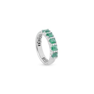 Salvini - Anello Iris - Oro Bianco - Diamante/Smeraldo