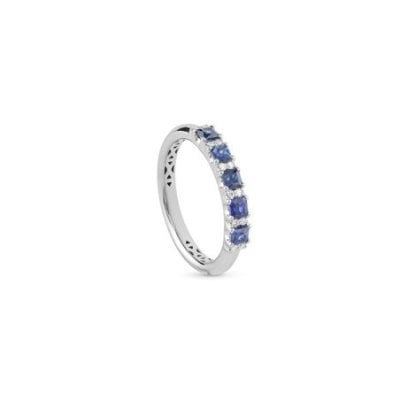 Salvini - Anello Iris - Oro Bianco - Diamante/Zaffiro