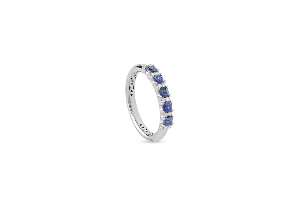 Salvini - Anello Iris - Oro Bianco - Diamante/Zaffiro