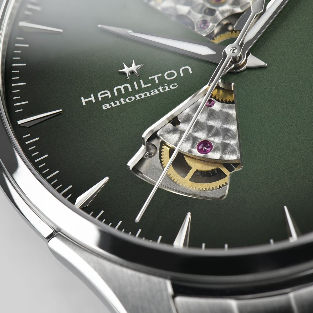 Hamilton - Jazzmaster Open Heart - Quadrante Verde - Acciaio