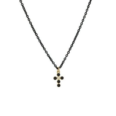 Rue Des Mille - Girocollo Croce - Oro18Kt - Smalto