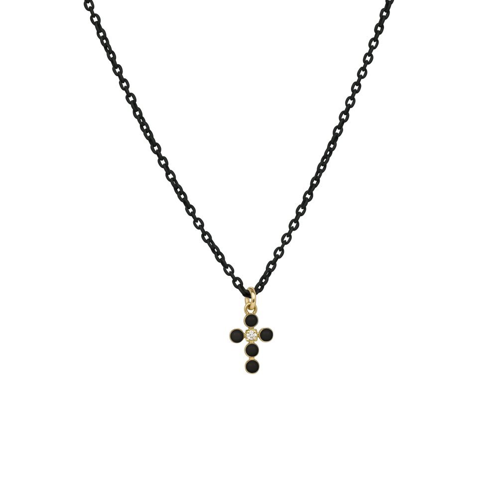 Rue Des Mille - Girocollo Croce - Oro18Kt - Smalto