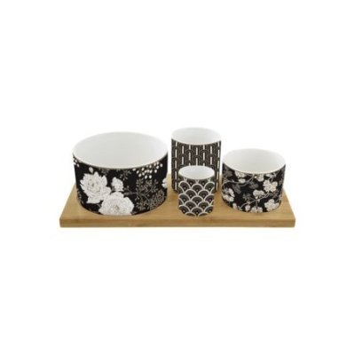 Easy Life - Set Aperitivo Art Deco - Porcellana - 29X13 Cm
