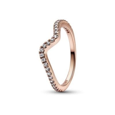 Anello Onda Pietre Luminose