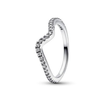 Anello Onda Pietre Luminose