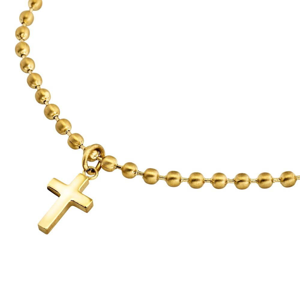 Breil Jewels - Collana Emblems - Acciaio Oro - Croce