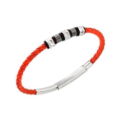 Breil Jewels - Bracciale Wanderlust - Pelle Arancione - Acciaio