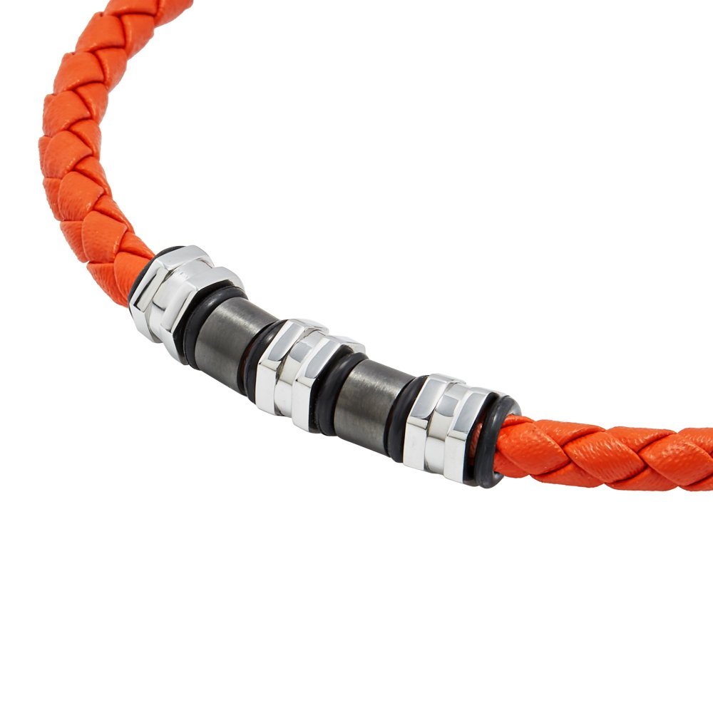 Breil Jewels - Bracciale Wanderlust - Pelle Arancione - Acciaio