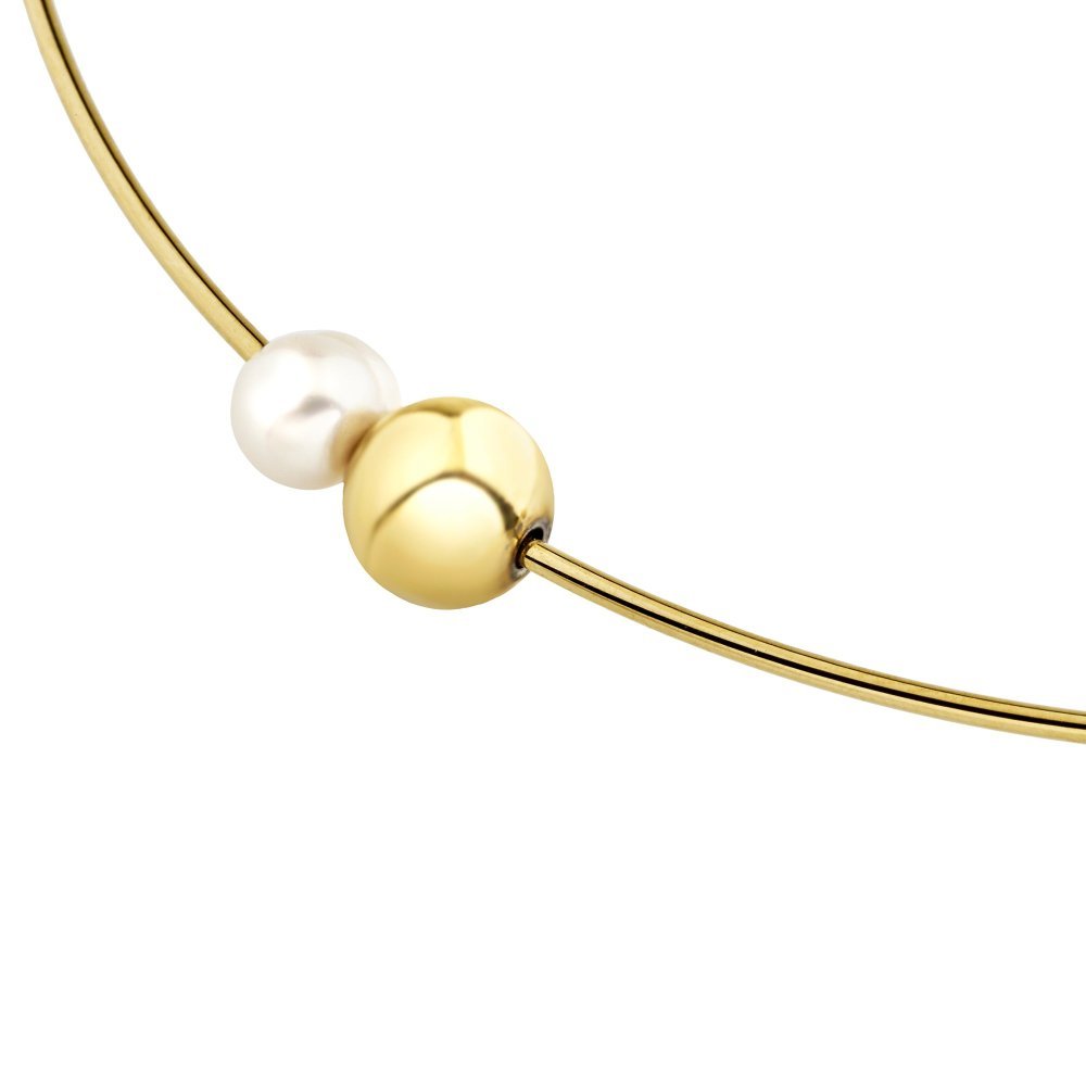Breil Jewels - Collana Bubble - Acciaio Oro - Perle Naturali