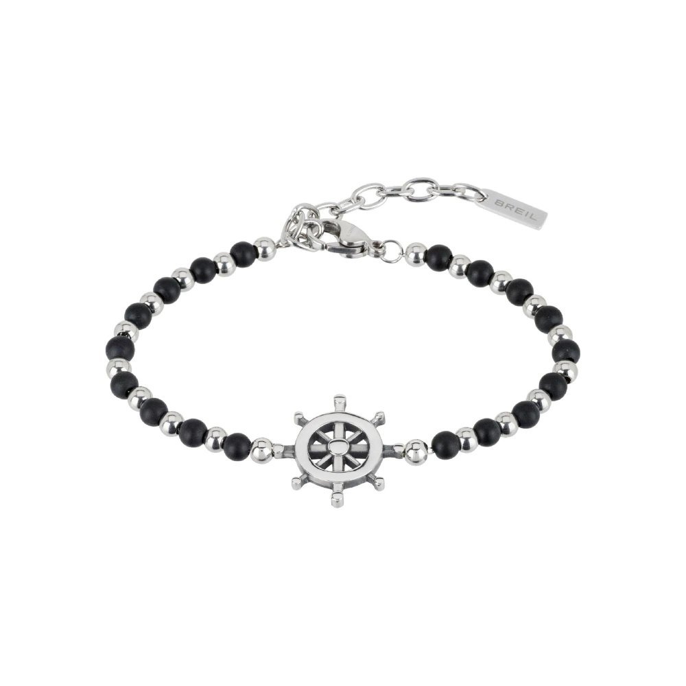 Breil Jewels - Bracciale Acciaio Onice - Collezione Black Onyx - Argento