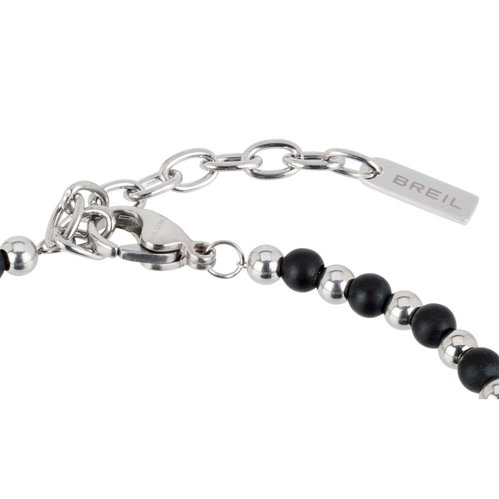 Breil Jewels - Bracciale Acciaio Onice - Collezione Black Onyx - Argento