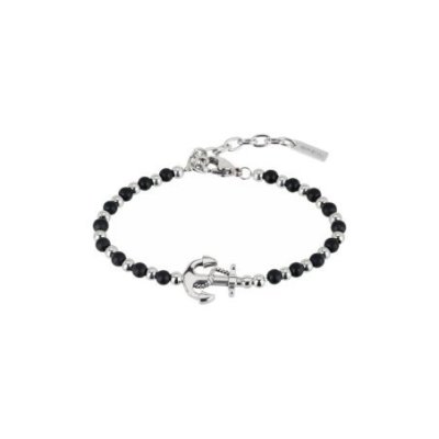 Breil Jewels - Bracciale Uomo Acciaio - Onice Nera - Black Onyx