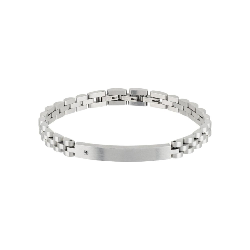 Breil Jewels - Bracciale Acciaio Satinato - Diamante Nero
