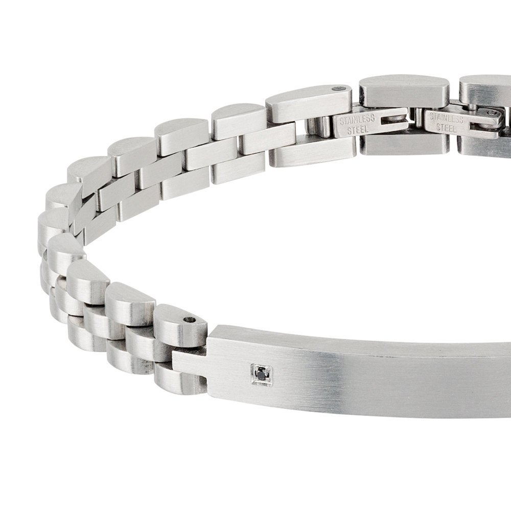Breil Jewels - Bracciale Acciaio Satinato - Diamante Nero