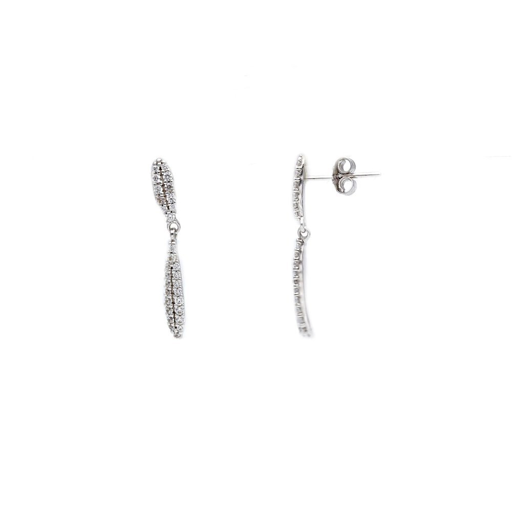 Songa Antonio - Orecchini Pendenti - 18 Ct - Oro Bianco