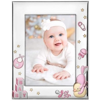Atelier - Portafoto Baby - Argento - Retro Legno