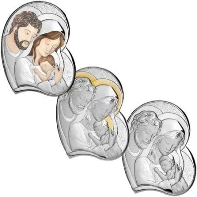 Atelier - Icona Sagomata Sacra Famiglia - Argento