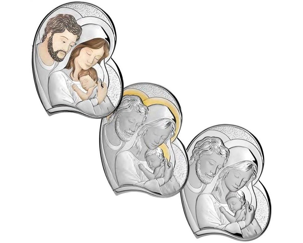 Atelier - Icona Sagomata Sacra Famiglia - Argento