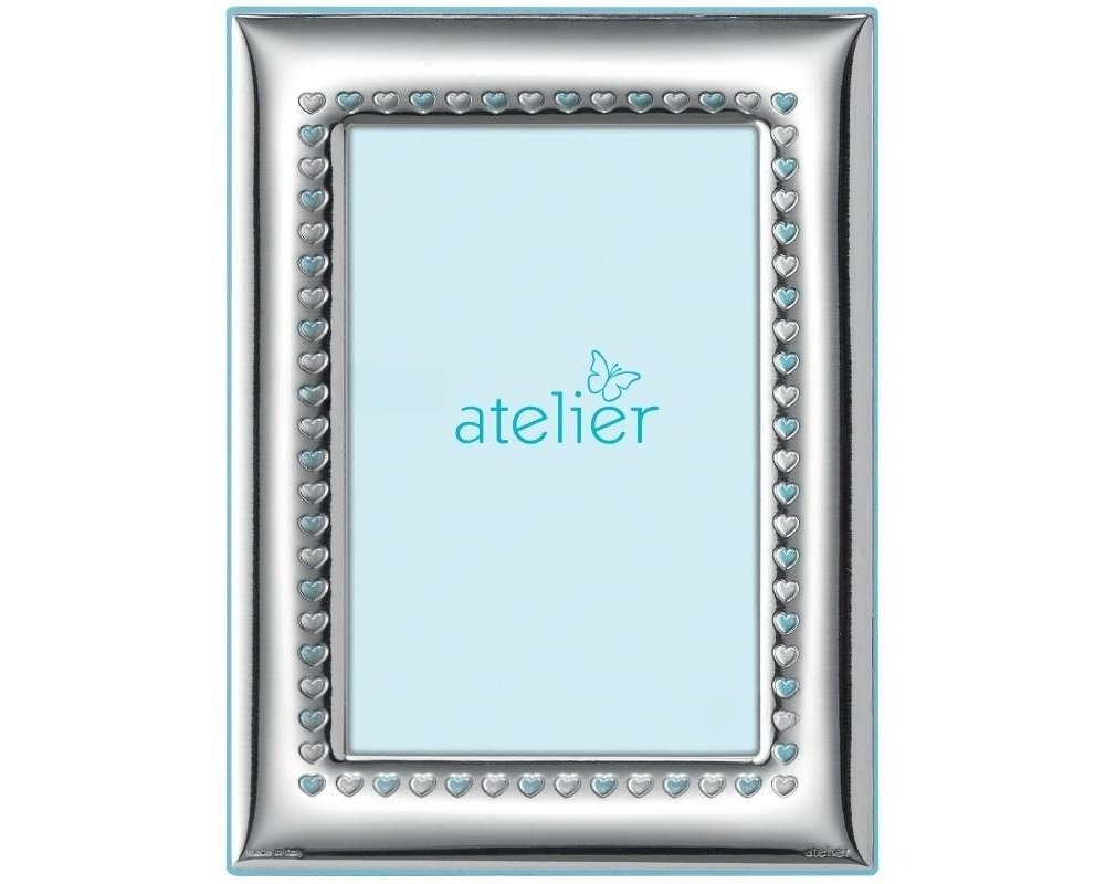Atelier - Cornice Cuoricini - Pvd Argento - Legno