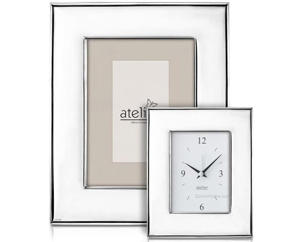 Atelier - Portafoto Batista - Argento Laminato - Legno