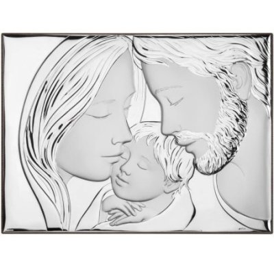 Atelier - Icona Sacra Famiglia - Pvd Argento - Legno