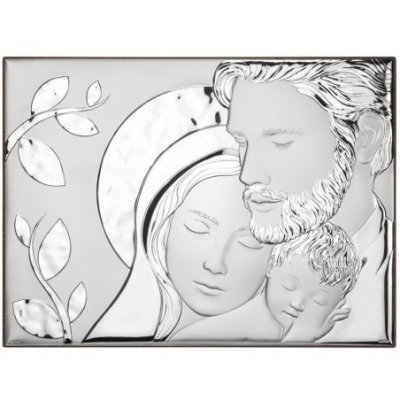 Atelier - Icona Sacra Famiglia - Pvd Argento - Legno