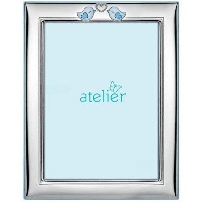 Atelier - Portafoto Uccellini - Argento - Retro Legno