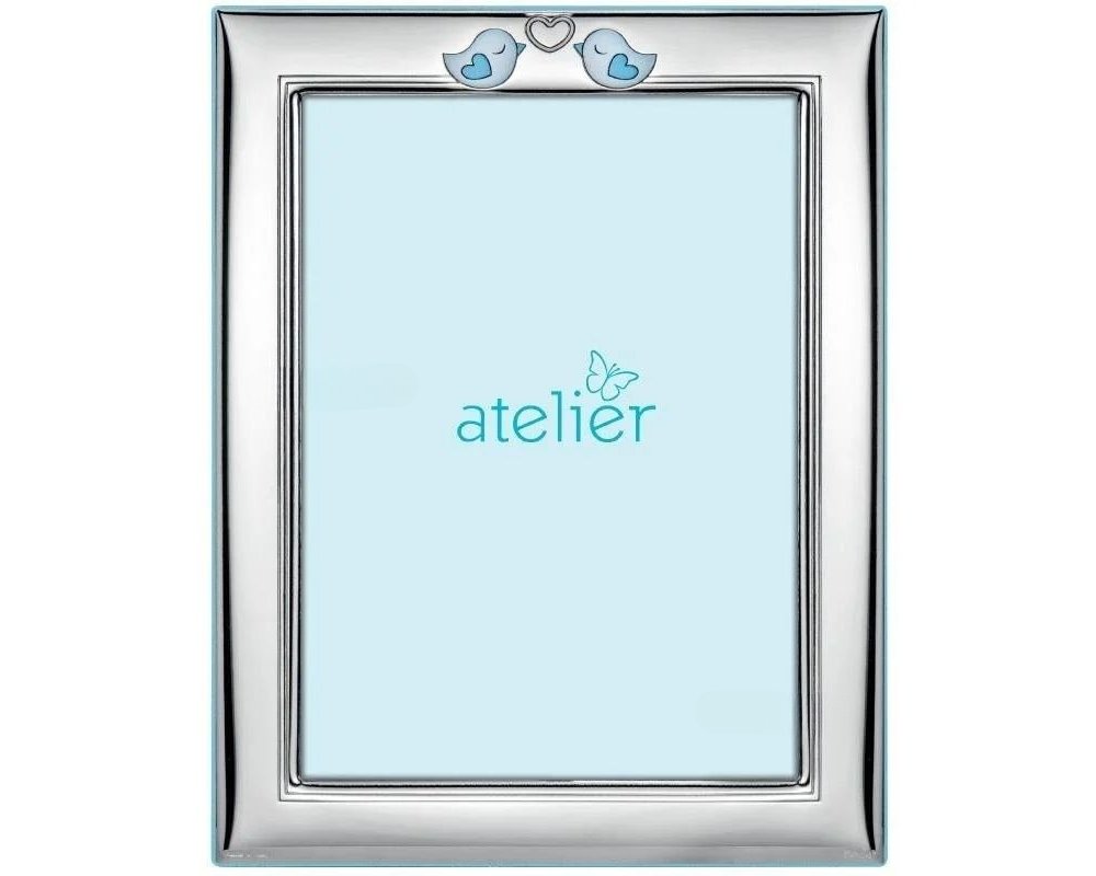 Atelier - Portafoto Uccellini - Argento - Retro Legno