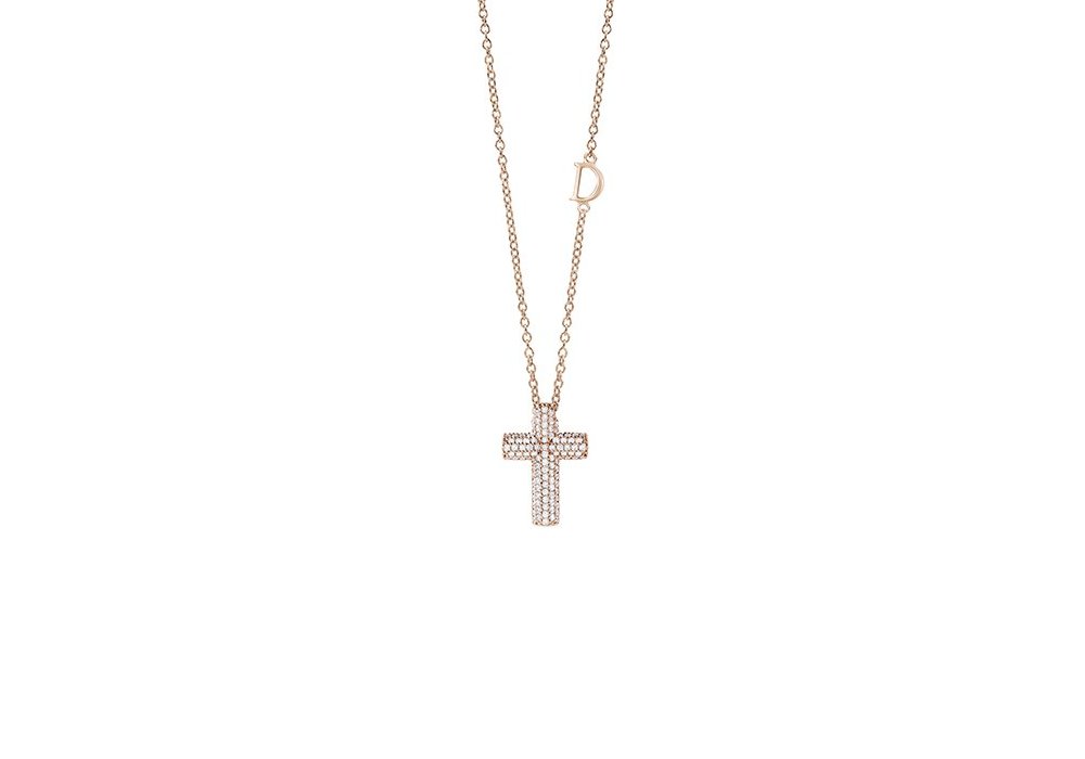 Damiani - Collierino Oro Rosa - Diamante Rotondo