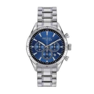 Breil Tribe - Chrono Gent 42 Mm - Acciaio - Blu