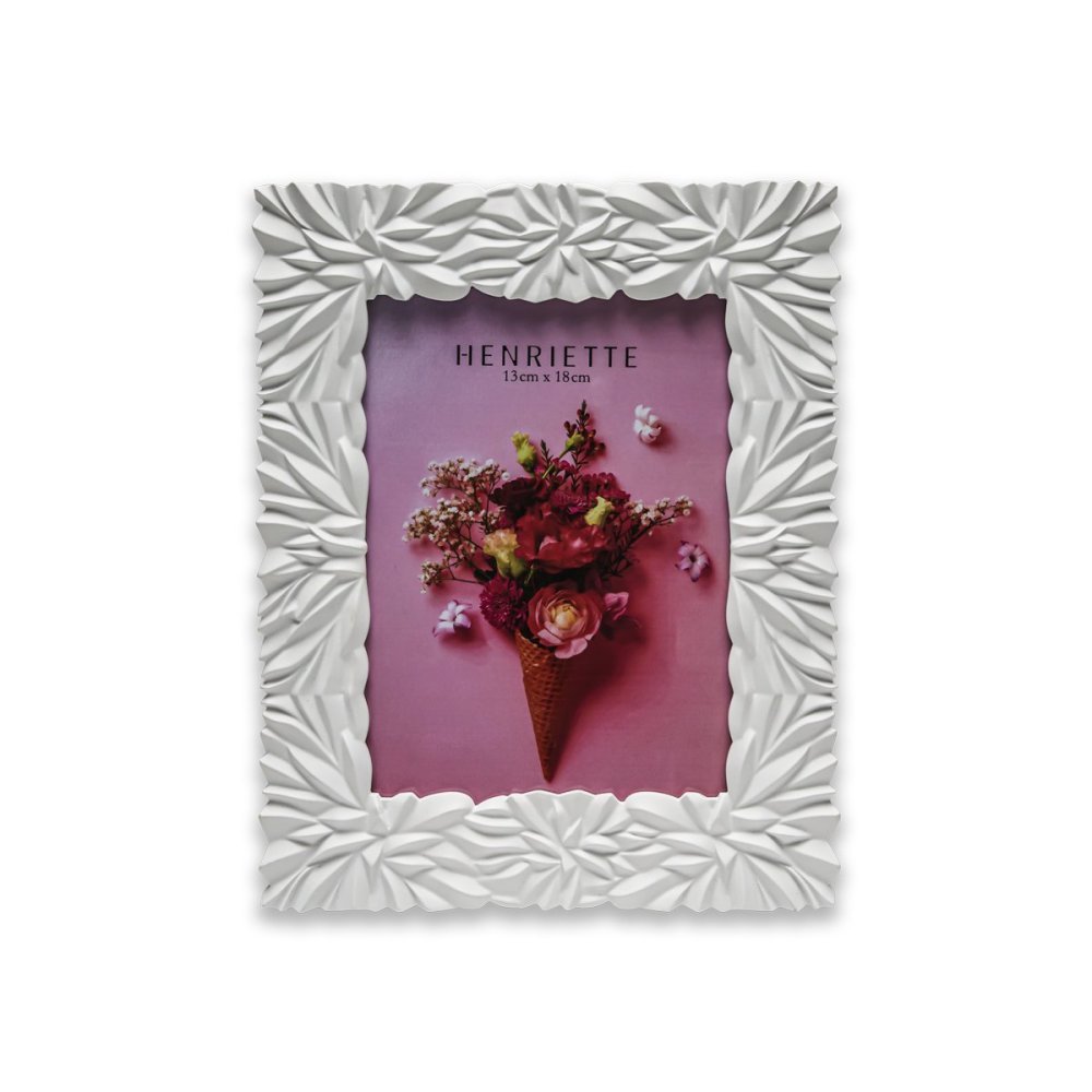 Henriette - Cornice Origami - Resina - Bianco