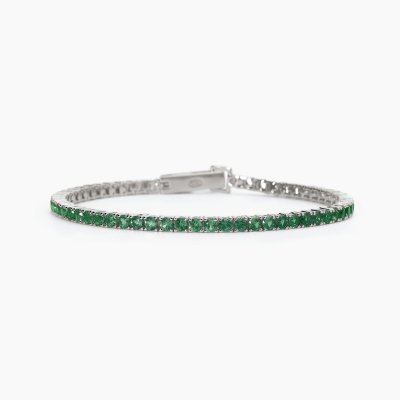 Mabina - Bracciale Tennis - Argento - Smeraldi
