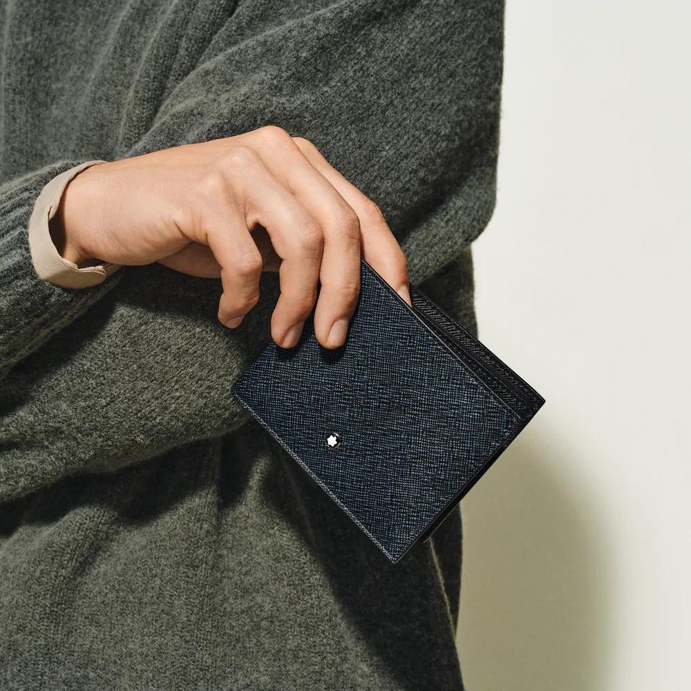 Montblanc - Portafoglio Sartorial - Pelle - Blu/Nero