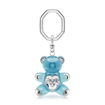 Swarovski - Portachiavi Teddy - Blu - Cristalli