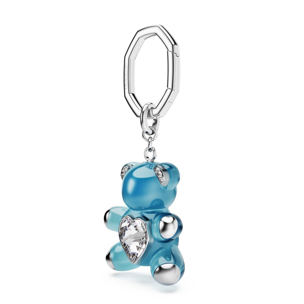 Swarovski - Portachiavi Teddy - Blu - Cristalli