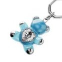 Swarovski - Portachiavi Teddy - Blu - Cristalli