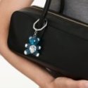 Swarovski - Portachiavi Teddy - Blu - Cristalli