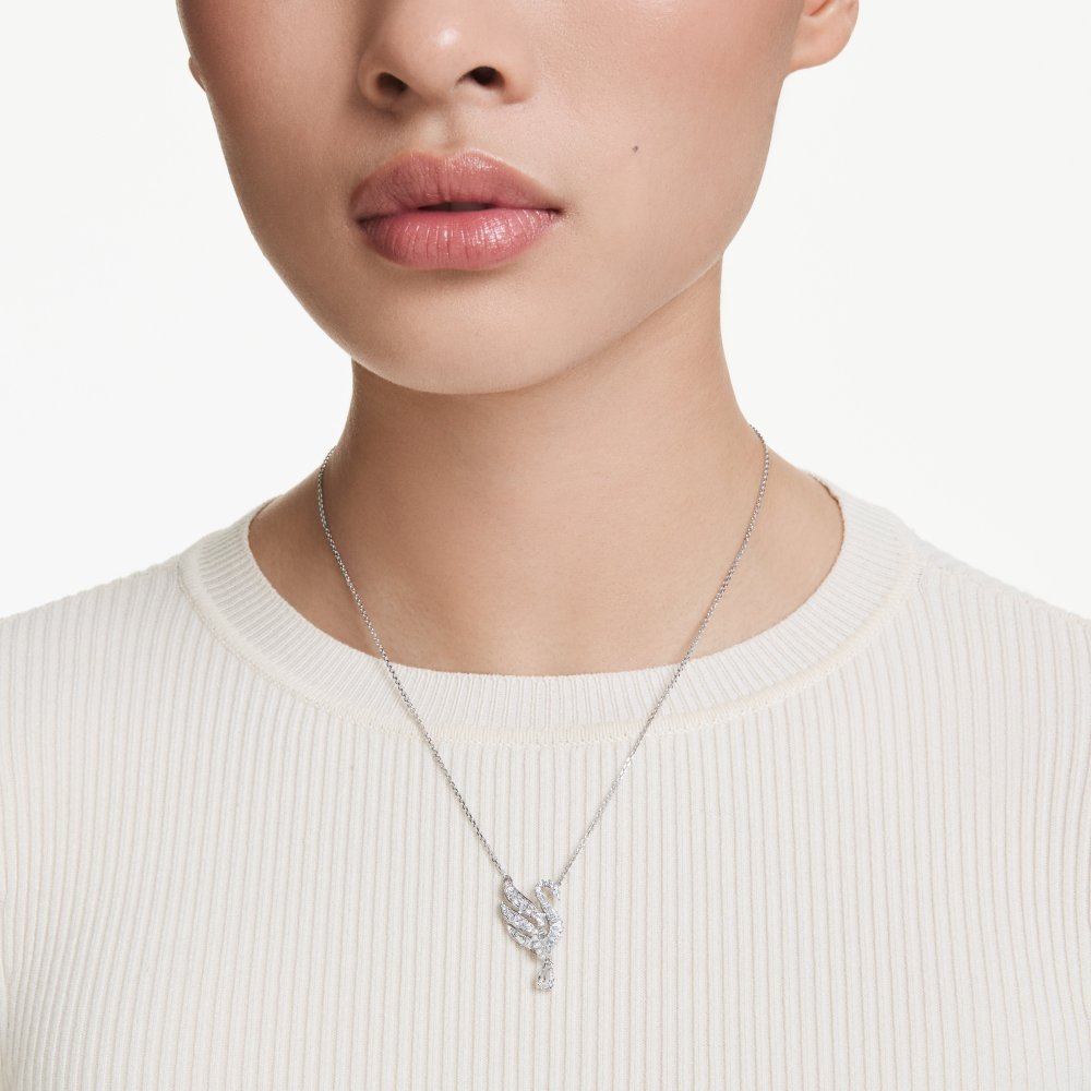 Swarovski - Pendente Swan - Cristalli - Bianco