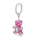 Swarovski - Portachiavi Teddy - Resina Rosa - Cristallo