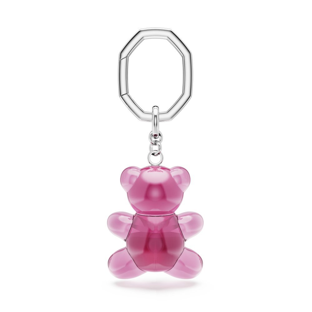 Swarovski - Portachiavi Teddy - Resina Rosa - Cristallo