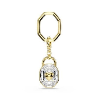 Swarovski - Portachiavi Lucchetto - Cristalli - Oro