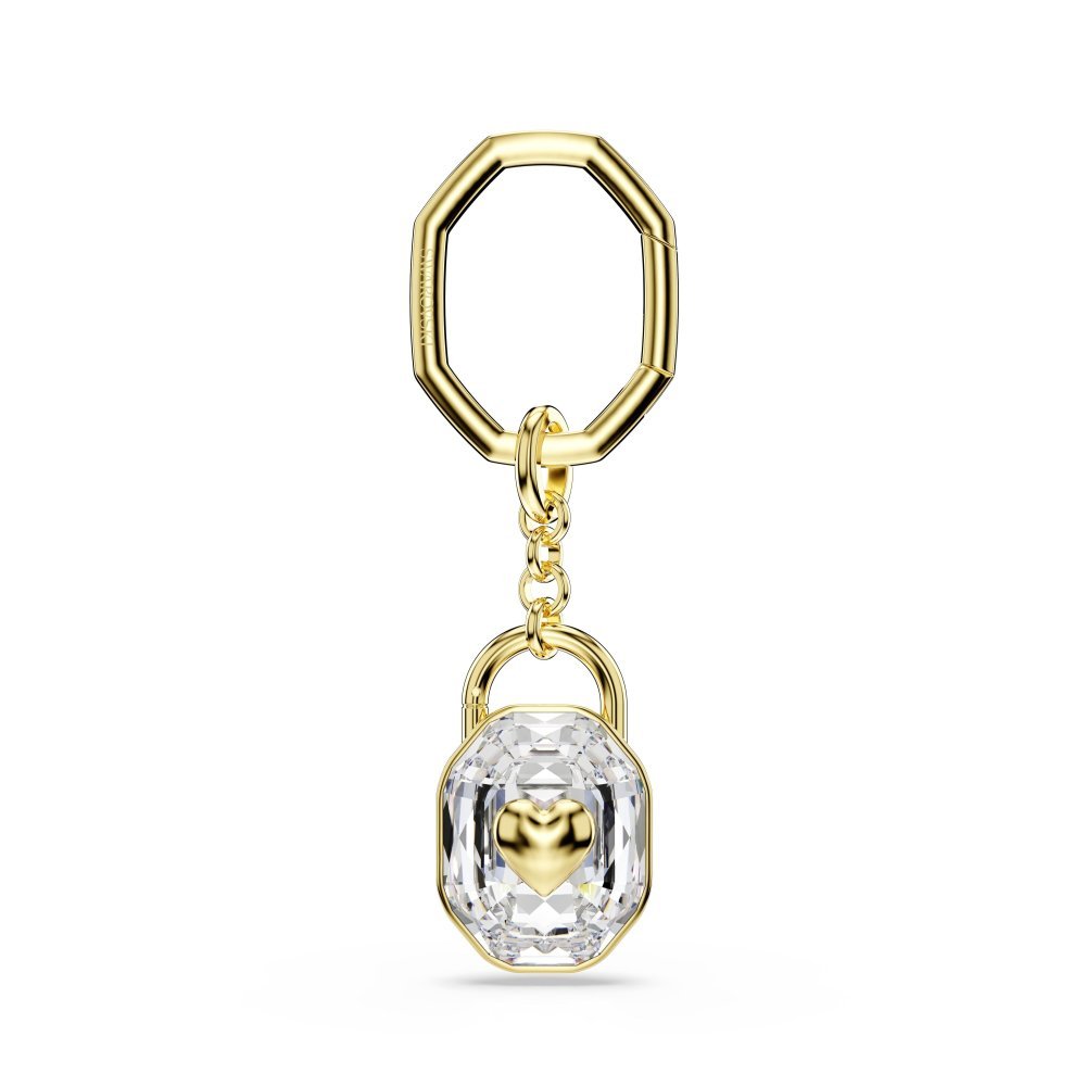 Swarovski - Portachiavi Lucchetto - Cristalli - Oro