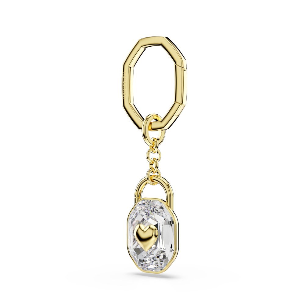 Swarovski - Portachiavi Lucchetto - Cristalli - Oro