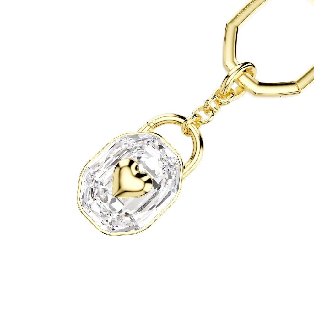 Swarovski - Portachiavi Lucchetto - Cristalli - Oro