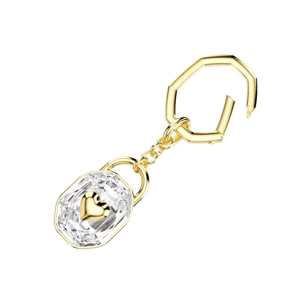 Swarovski - Portachiavi Lucchetto - Cristalli - Oro