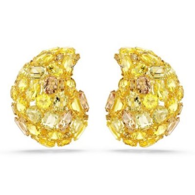 Swarovski - Orecchini A Clip Gema - Cristalli - Giallo