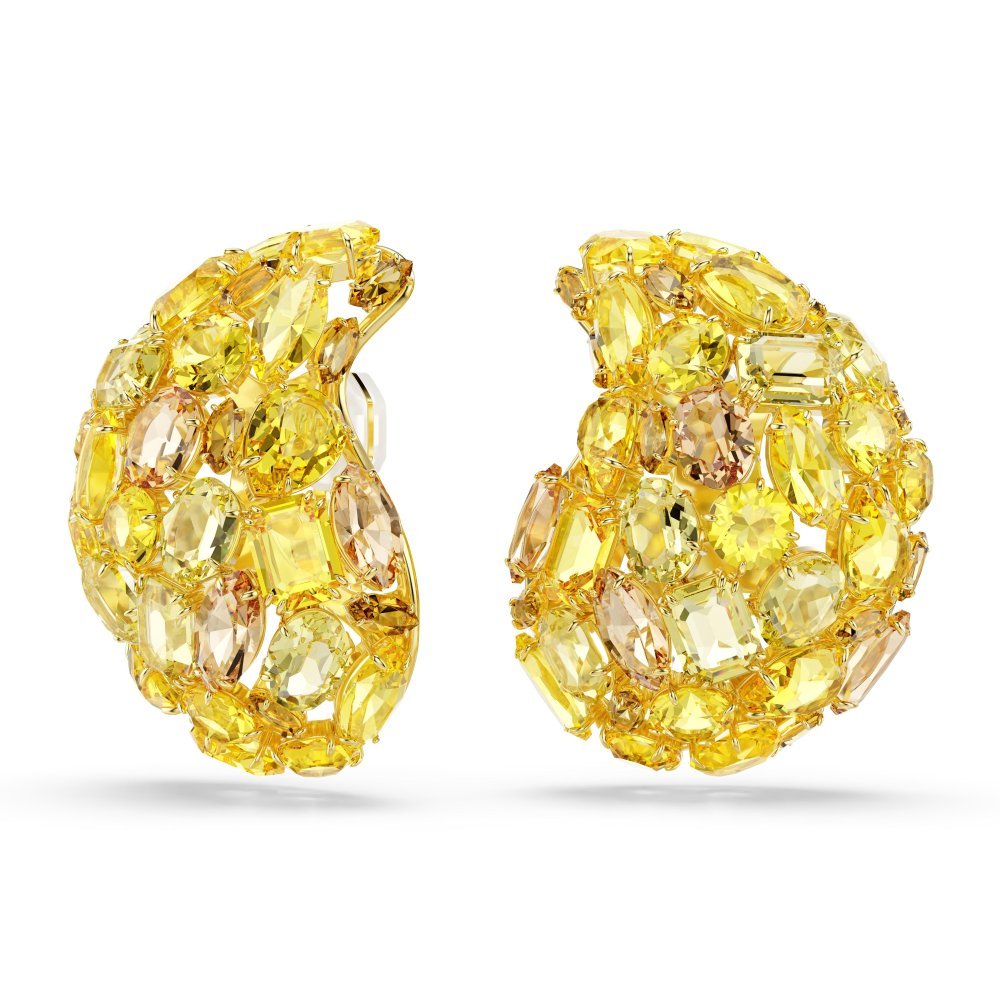 Swarovski - Orecchini A Clip Gema - Cristalli - Giallo