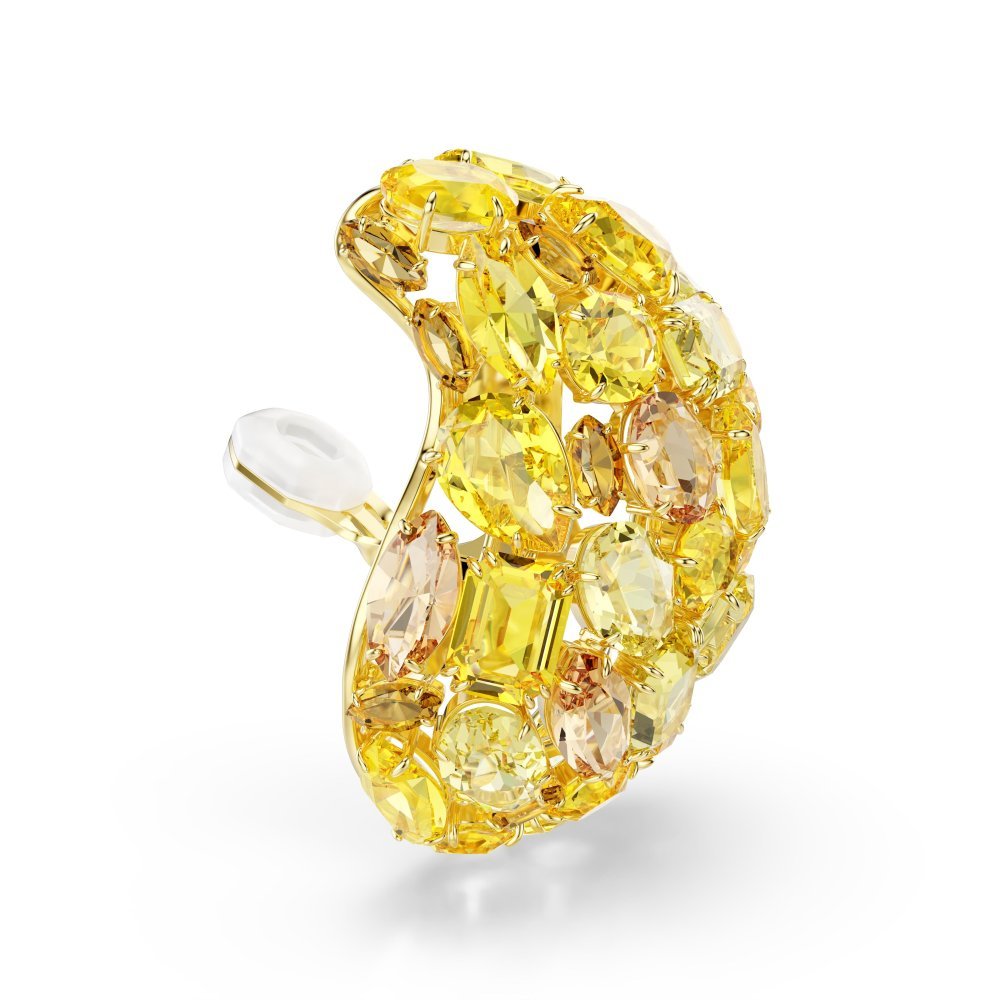 Swarovski - Orecchini A Clip Gema - Cristalli - Giallo